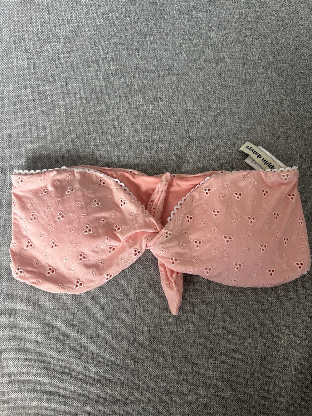 Dippin’ Daisy’s Pink Eyelet Twist Bandeau Top